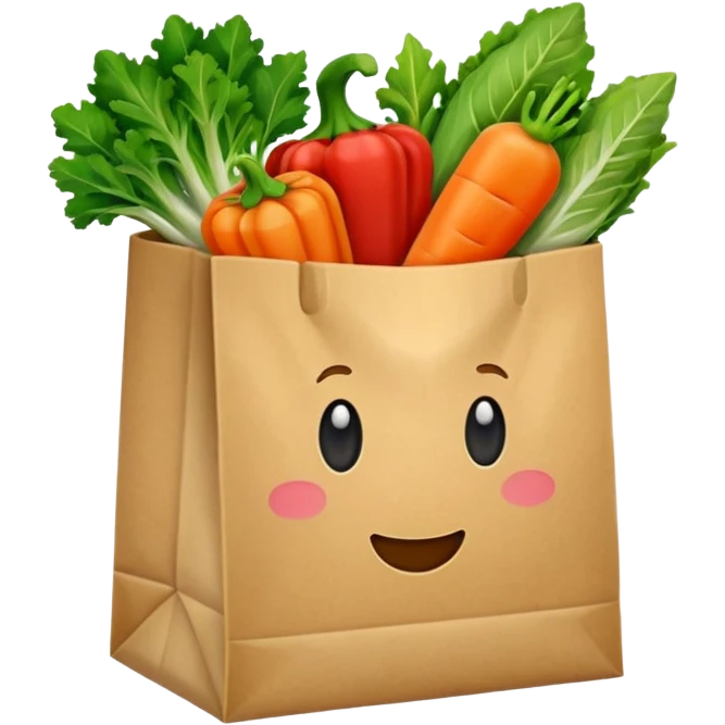 vegetable in paper bag emoji