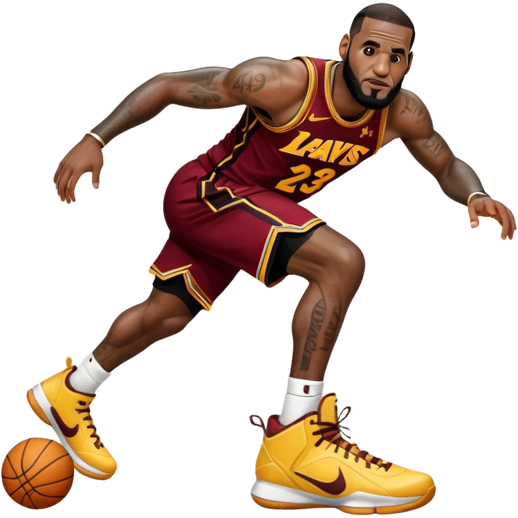 Lebron james With Massive feet emoji