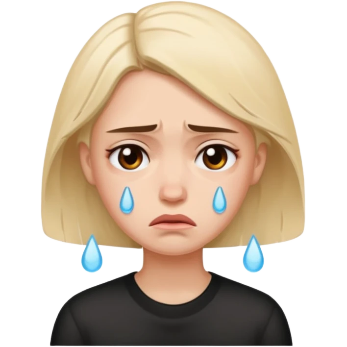 woman both sad and angry emoji