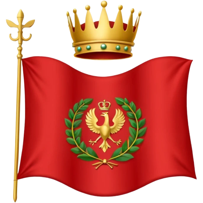 peux tu me générer le drapeau de l'empire romain en mode emoji drapeau basique avec une couronne de l'aurier et marquer SPQR au milieux emoji