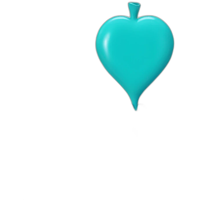 Coeur bleu turquoise emoji
