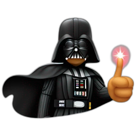 Darth vader leaving with his middle finger up emoji