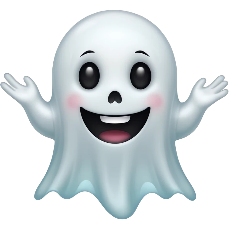 cute creepy smiley ghost emoji