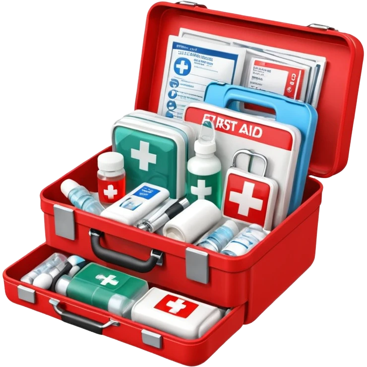 First Aid toolbox for hiking emoji