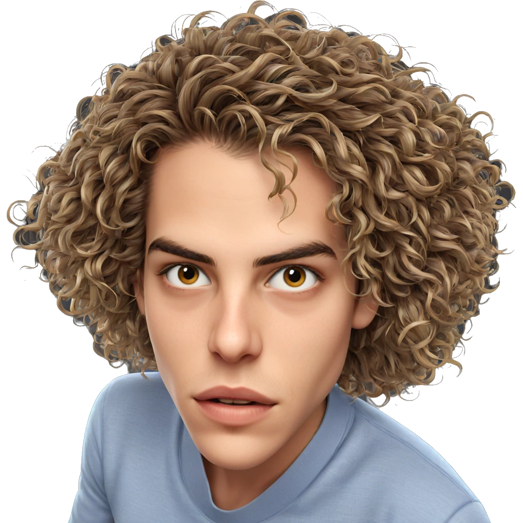 portrait of a girl looking emoji