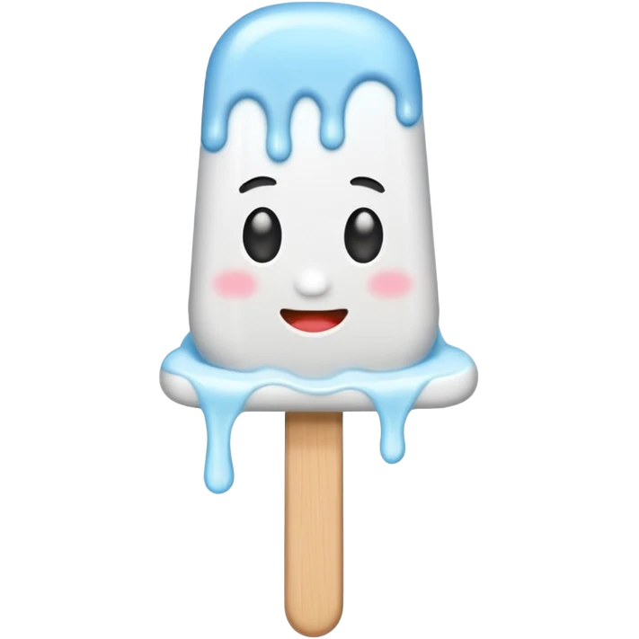 Melting white popsicle  emoji