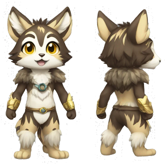 shiny, patterns, Kemono-style, Chibi, Anthro-Fur-Sona-Fakémon, Full Body emoji