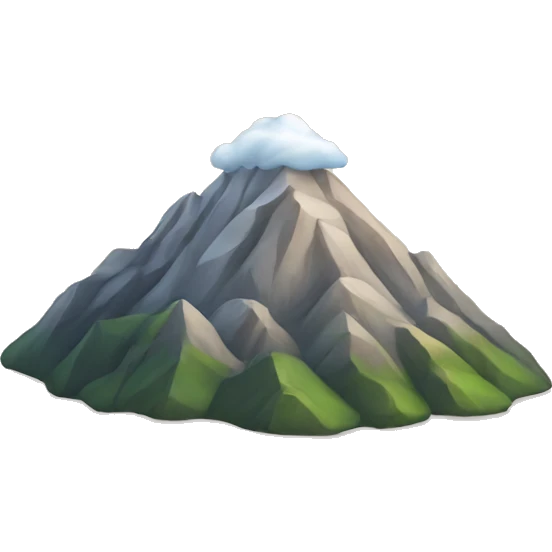 Smiling mountain emoji