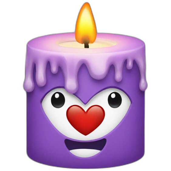 heart with candle flame emoji