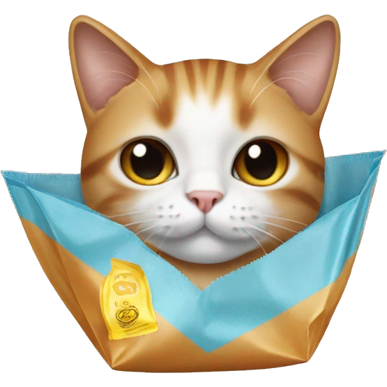 cat in a chip bag emoji