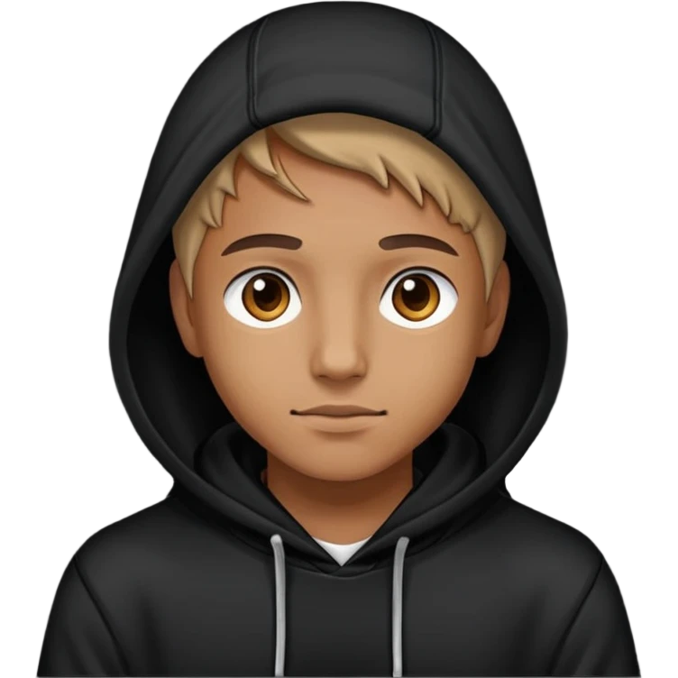 hacker in a black hoodie emoji