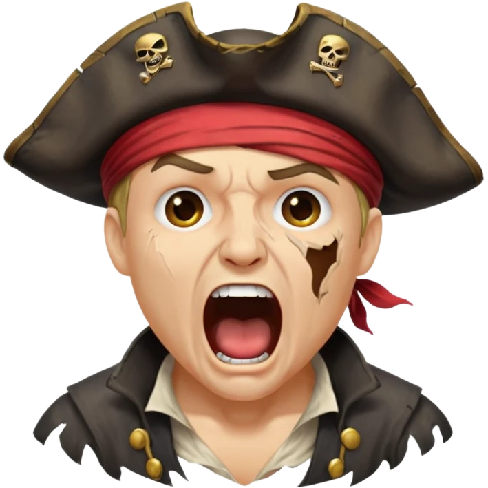 pirate, screaming emoji