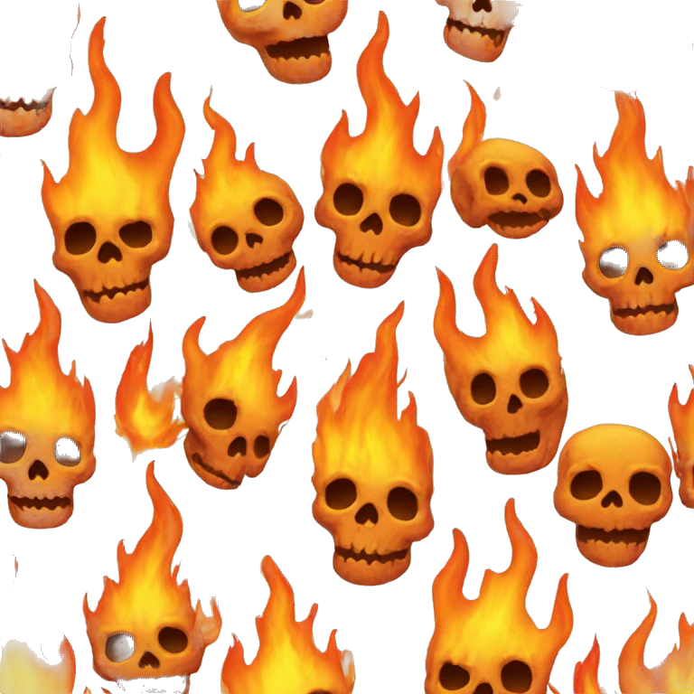 Flaming skulls  emoji