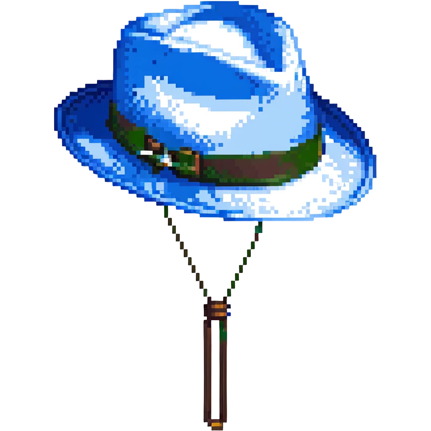 Синяя панамка со шнурком, no background emoji