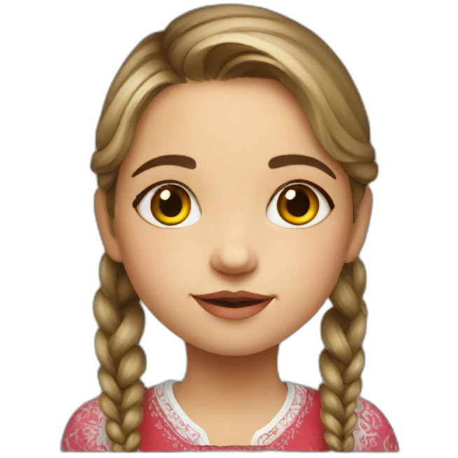 Ukrainian girl with paints emoji
