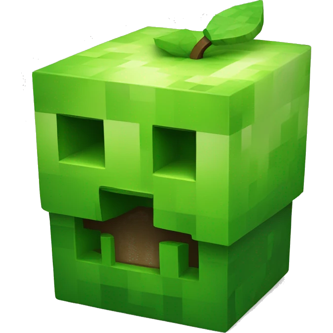 minecraft Creeper apple emoji