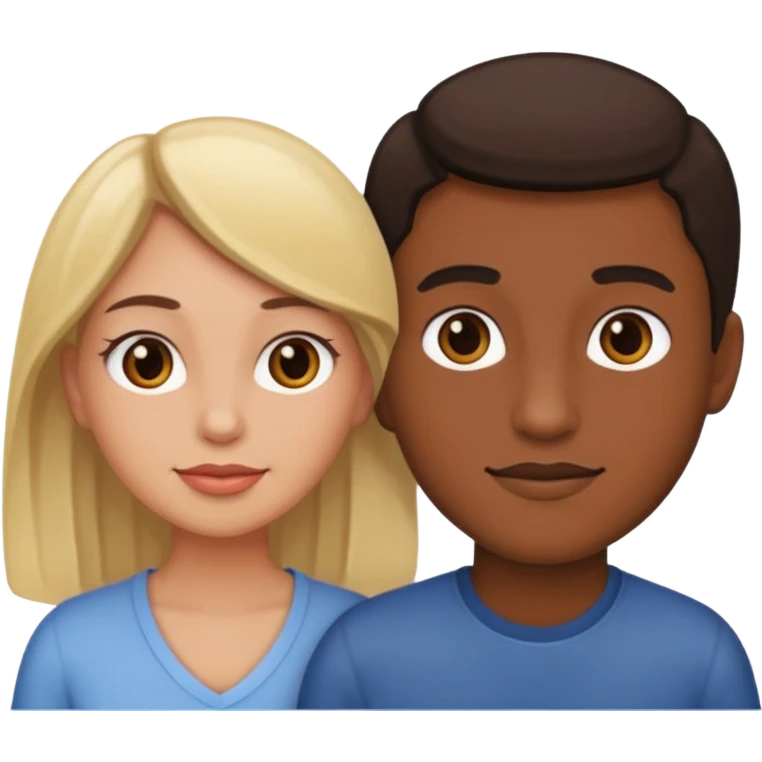 Black and white couple emoji