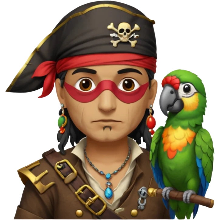 pirate and parrot emoji