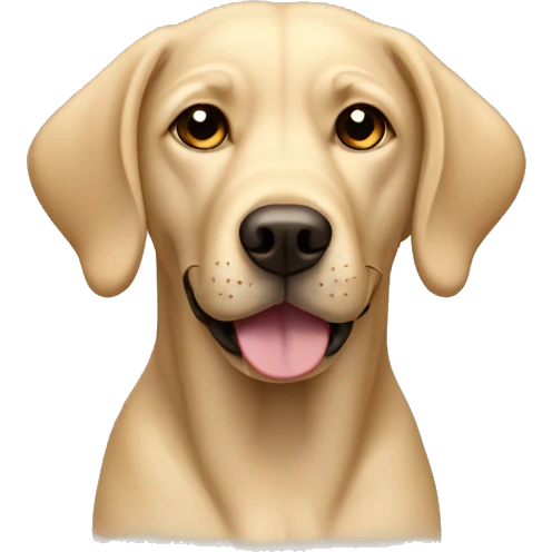 beige labrador dog with floppy ears emoji