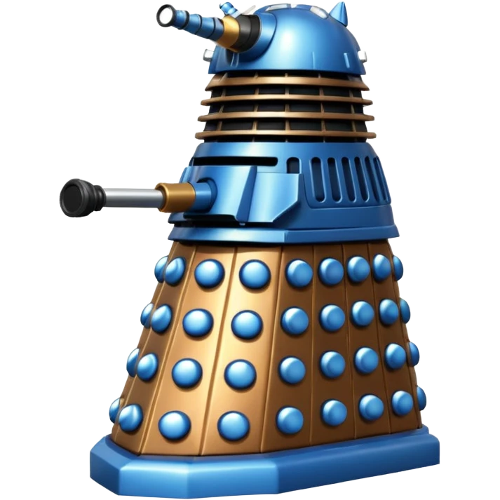 dalek silver, blue and bronze emoji