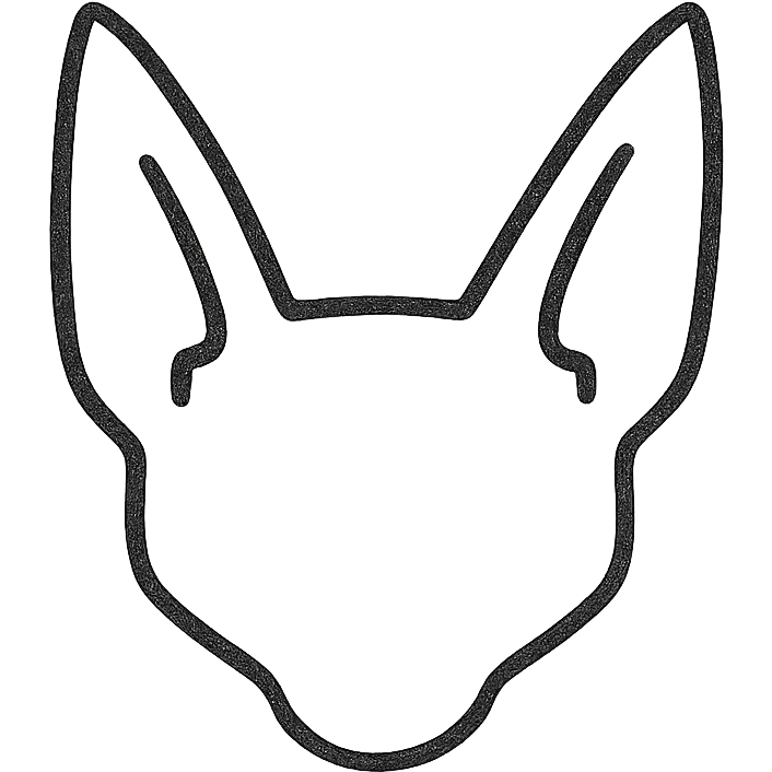 minimalist vector icon of a sphinx cat face blending Beerus and Mew cartoon style, single tone, no facial features, modern, sleek, clean lines, suitable for app icon emoji