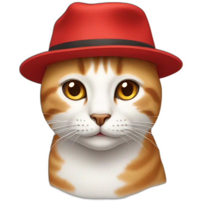Cat in red hat emoji