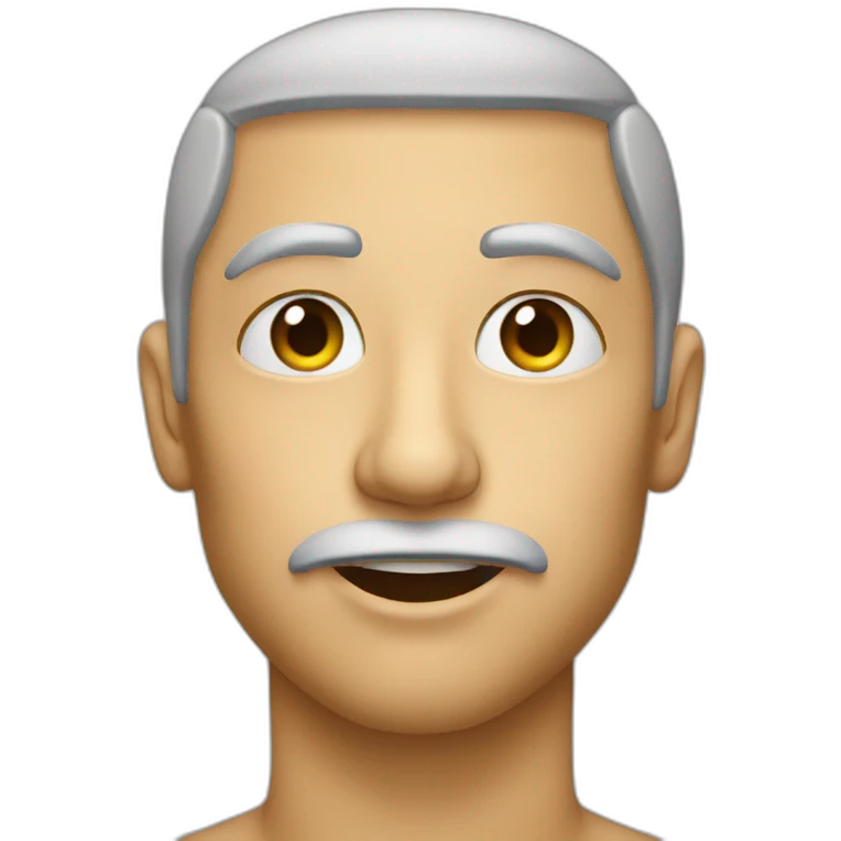 Raised eyebrows line mouth emoji emoji