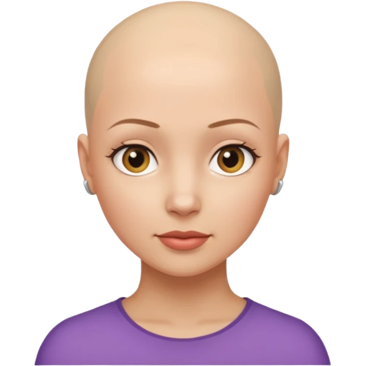 So she supposed to be bald and I kind of want her facing her side I still don’t kind of her body to show emoji