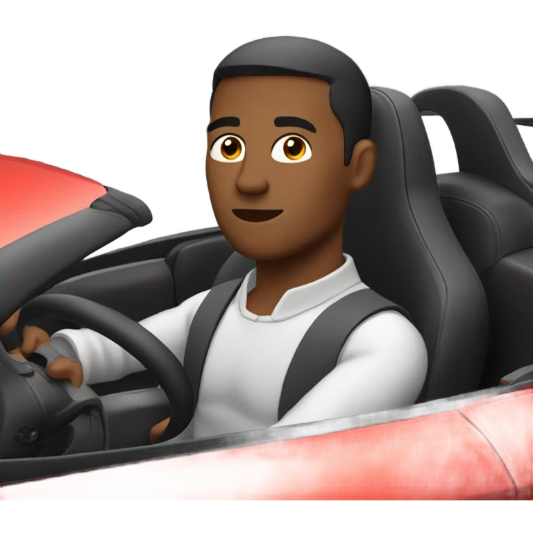 Man in sports car emoji