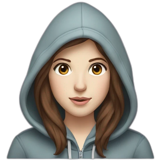 Anna Kendrick in a soft hoodie emoji