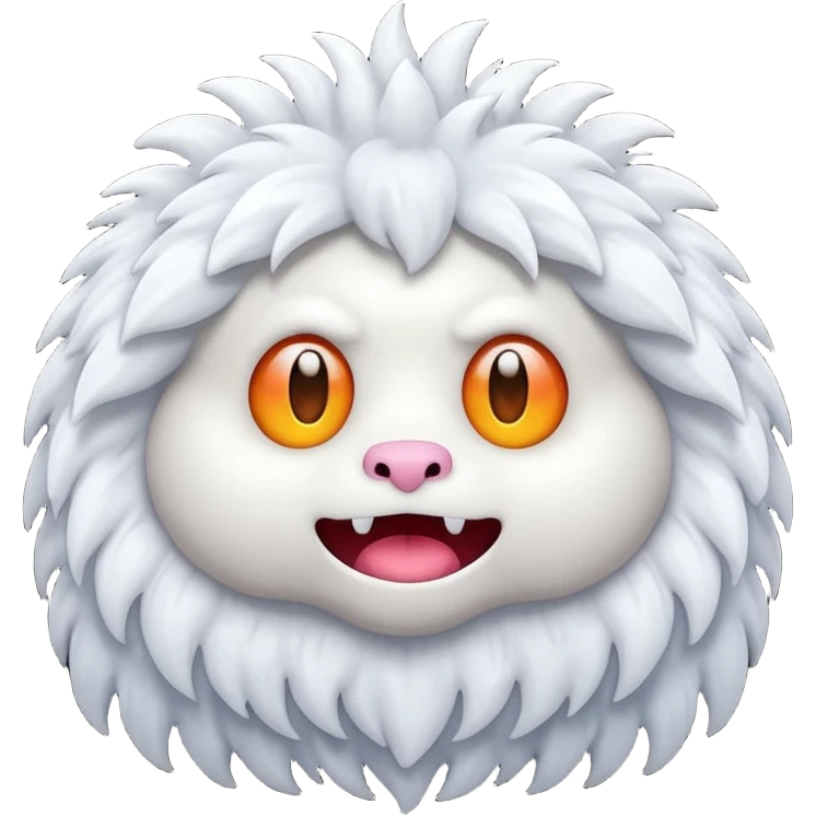  اموجي شعار مونستر بيضاء  emoji