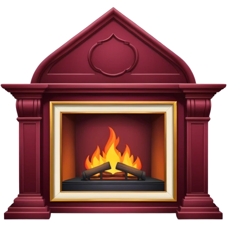 fireplace mantle burgundy emoji