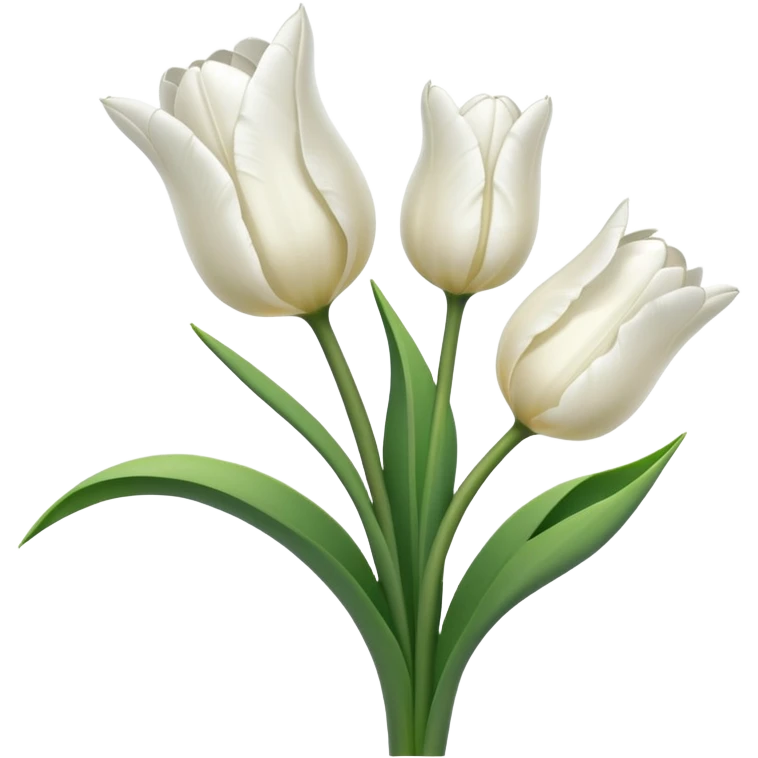 white tulips emoji