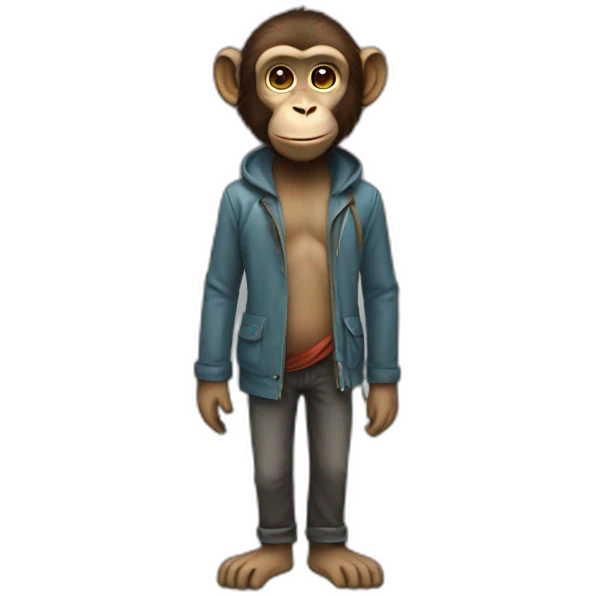monkey artist full body emoji