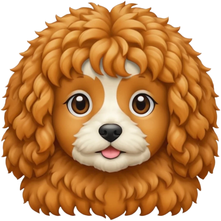 Cavapoo  apricot no white emoji