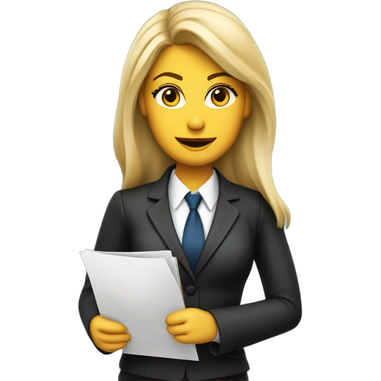 lawyer blonde girl emoji