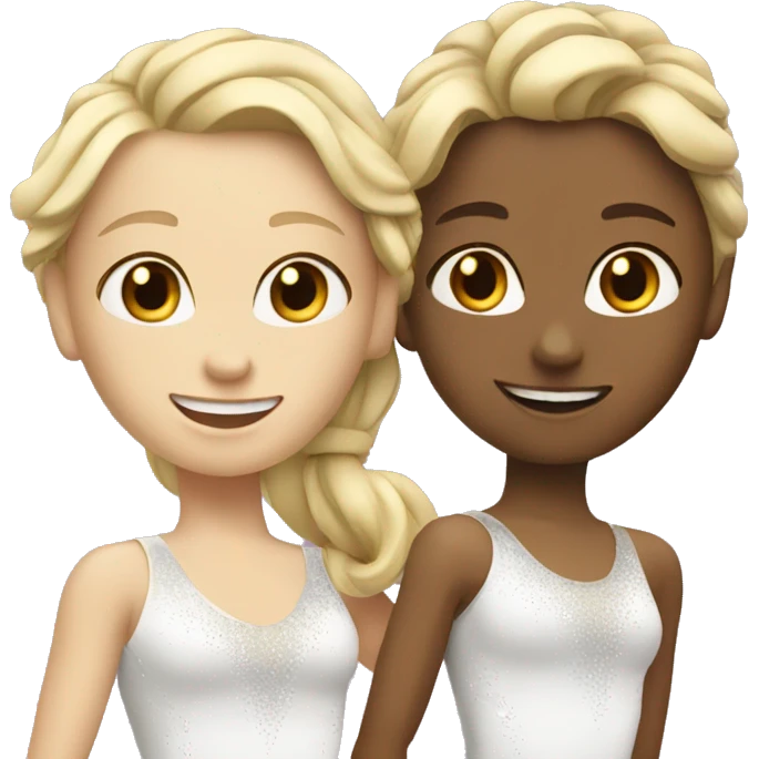 Blonde figure skating duo emoji
