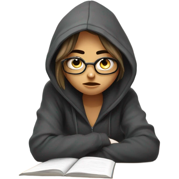 Sad law student girl emoji