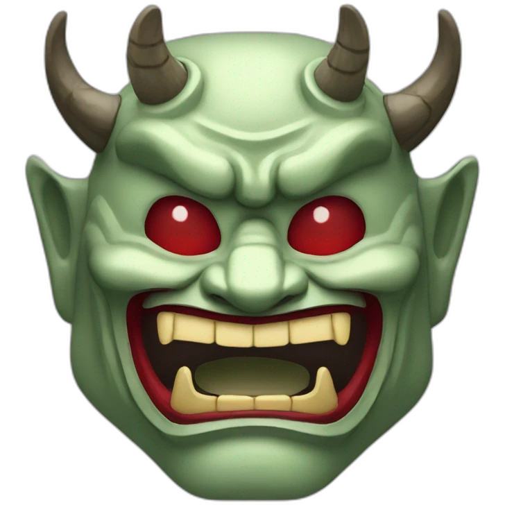 esmerald japanese oni mask emoji