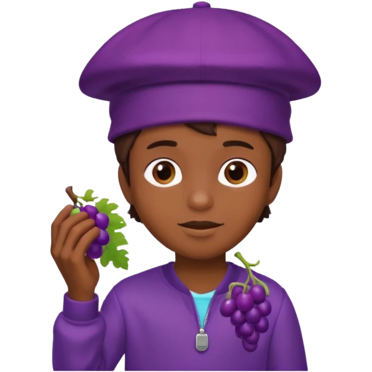 Kids in Fruit Clothes 
A boy in a grape Hat




































 emoji