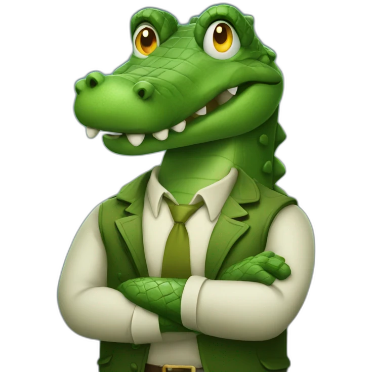 crocodile with arms crossed emoji