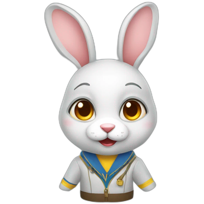 Ukrainian rabbit student emoji
