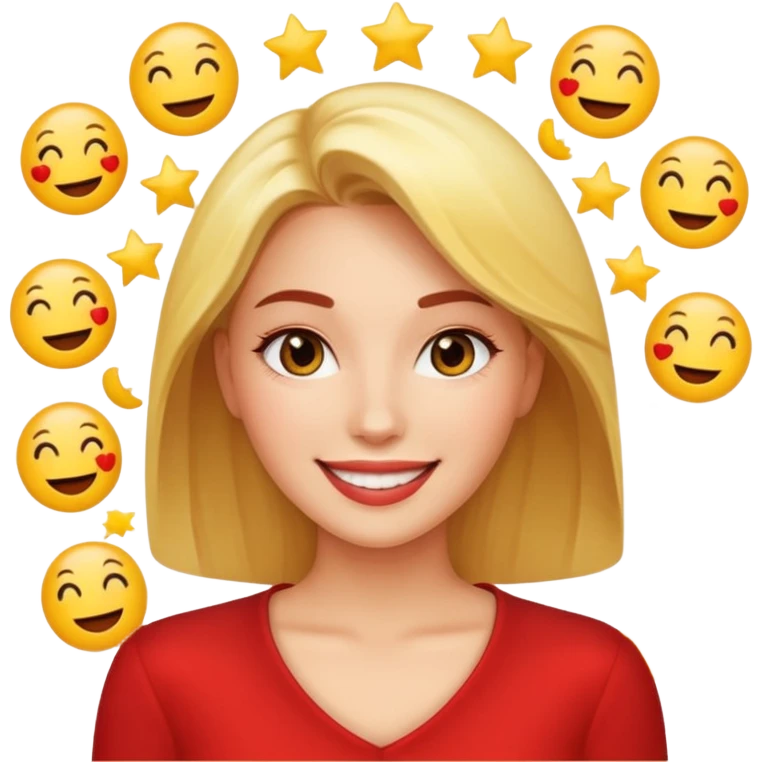 Charming, magnetic, center of attention without even trying. woman superstar in the spotlight
more dinamic emoji  emoji