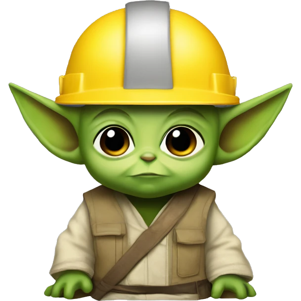 baby yoda foreman In a yellow construction helmet emoji