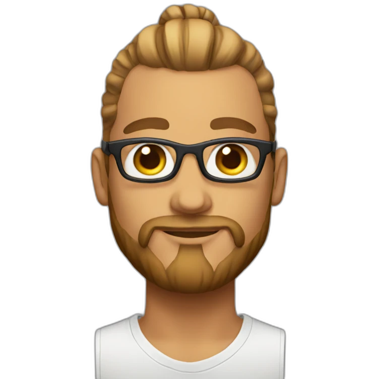 designer with man bun emoji