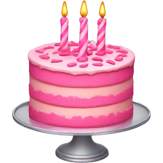 Pink birthday cake emoji