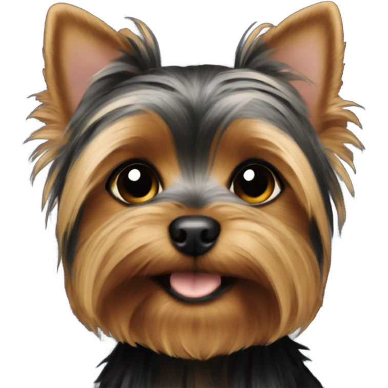 yorkie puppy dark fur emoji
