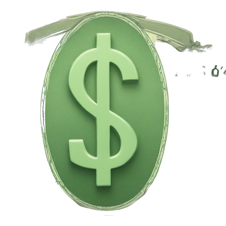 single dollar money icon emoji