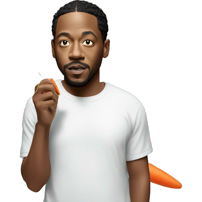 kendrick lamar eating a bunch of carrots emoji