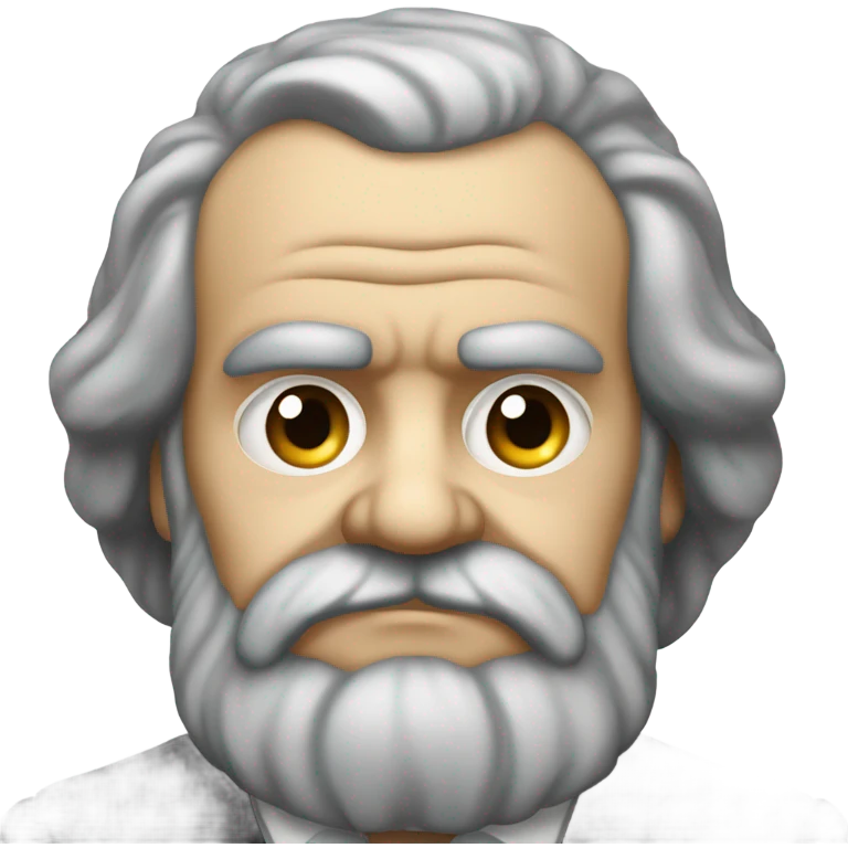 Frowned Karl Marx emoji